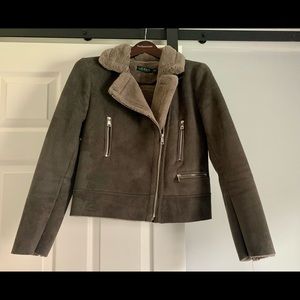 Lauren Ralph Lauren Faux-Shearling Moto jacket